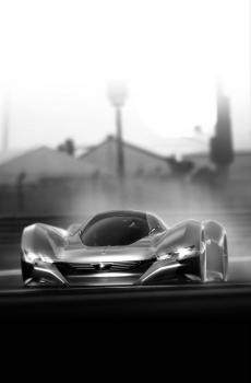 超帅概念银色超跑