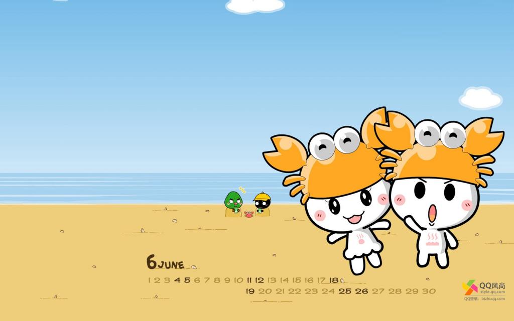 2018年6月卡通日历
