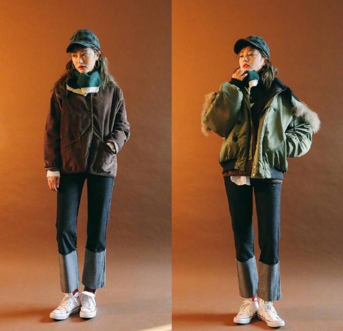 冬季休闲美女妹纸穿搭