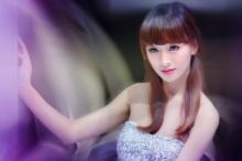 唯美淡蓝色美女