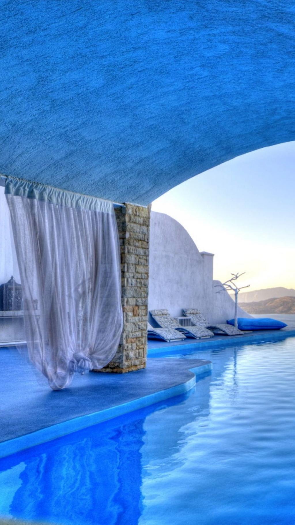 唯美泳池大海蓝色系