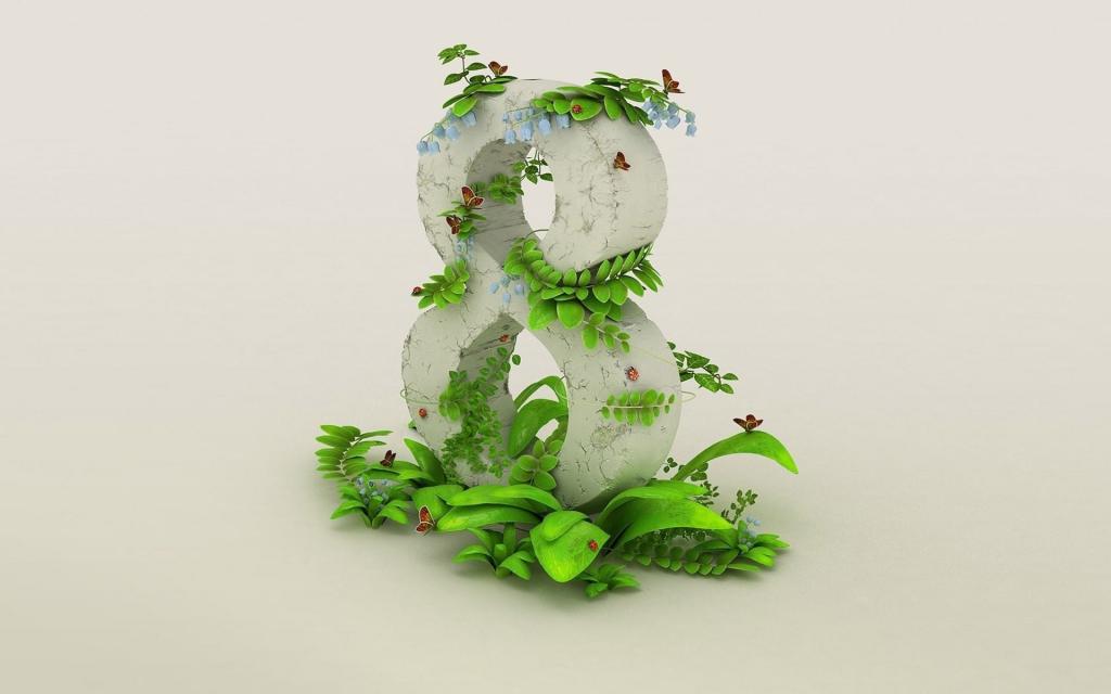 三八妇女节唯美创意数字