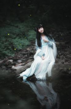 古风少女甜美可爱户外写真-7