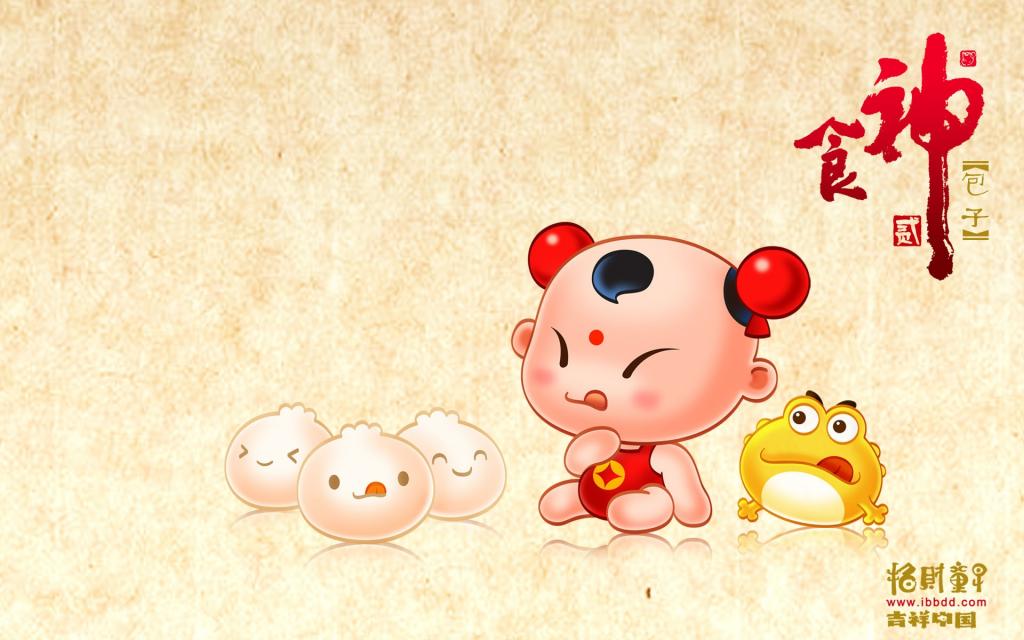 可爱的招财童子,高清图片,电脑桌面-壁纸族