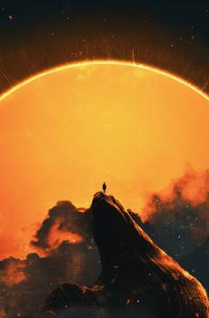 创意背影孤独插画-5