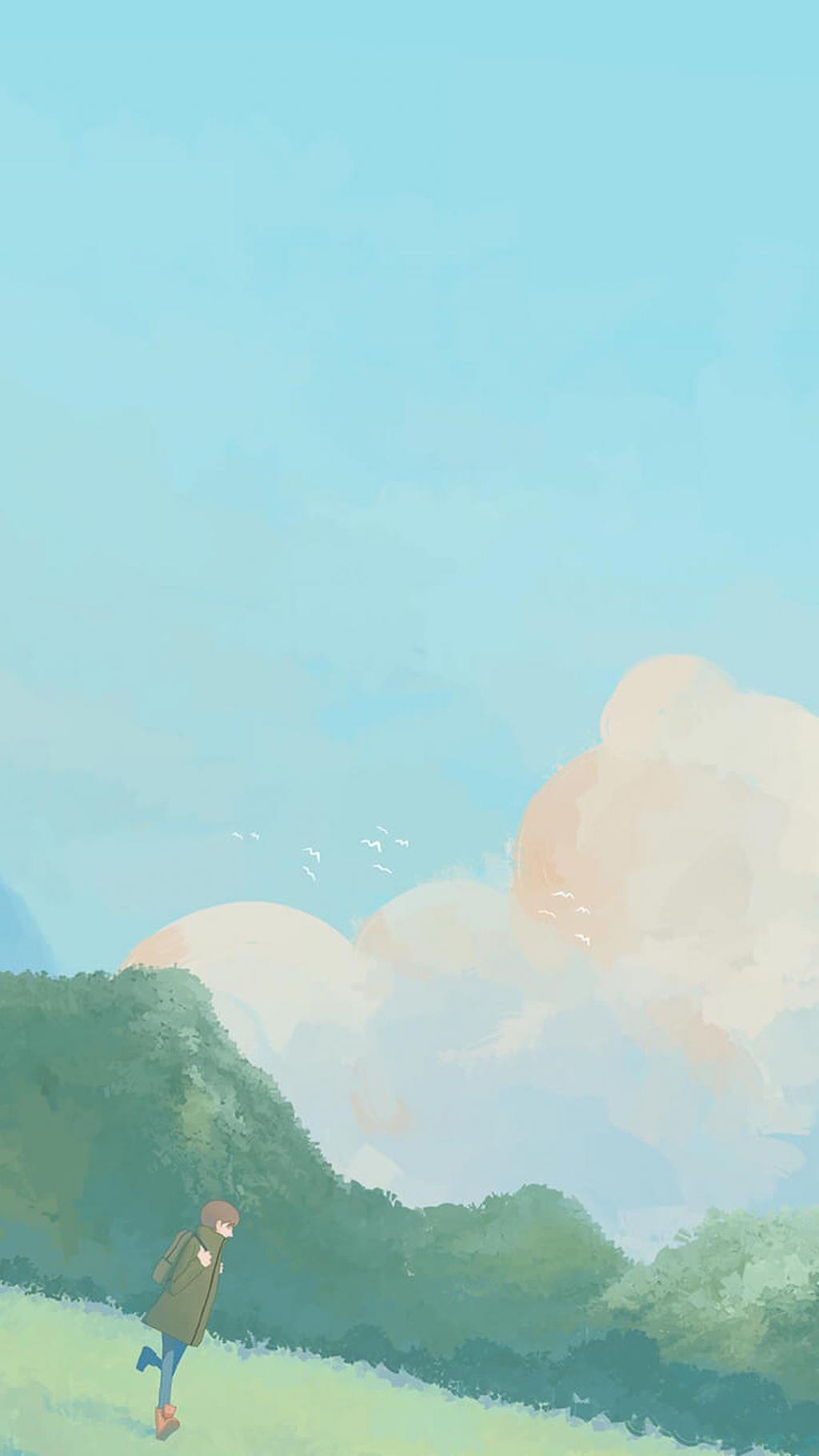 唯美手绘卡通插画