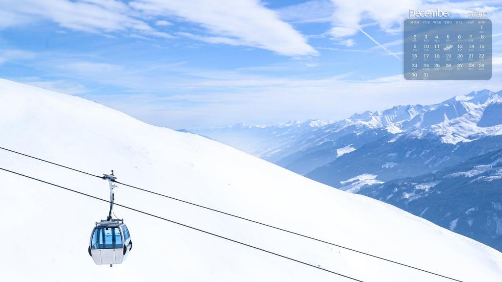 2019年12月冬日里的意境日历