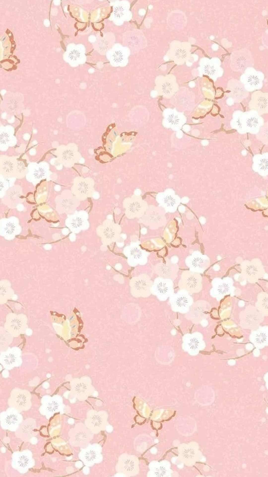 可爱粉色系图案背景