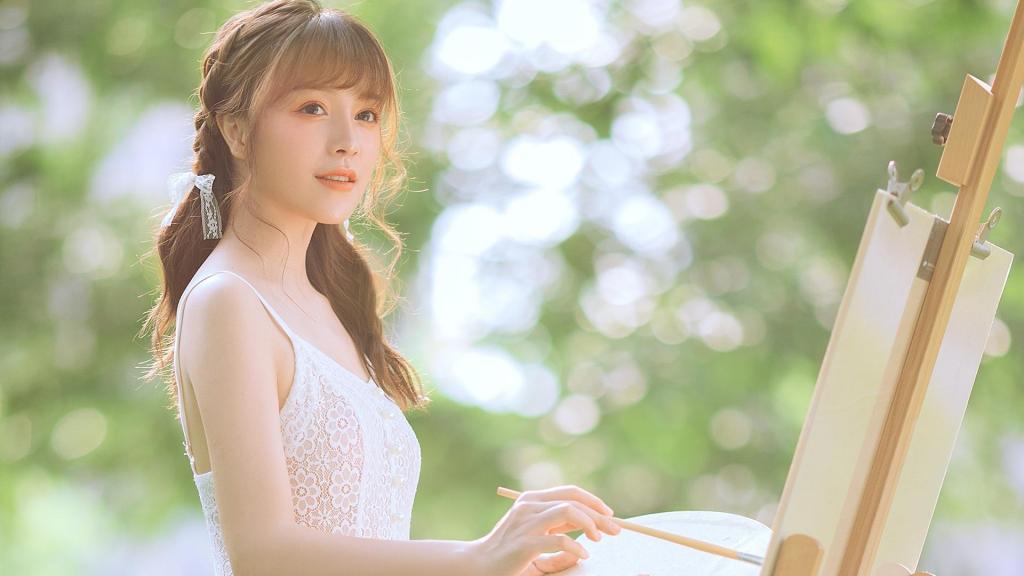 小清新甜美少女文艺户外迷人写真