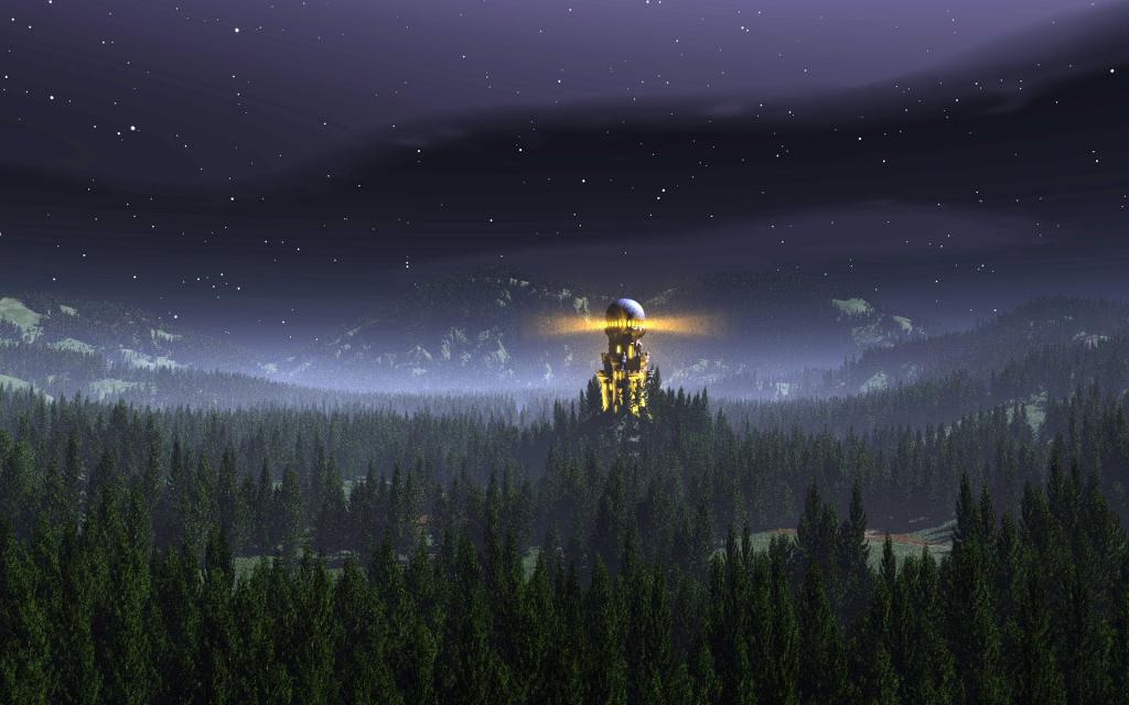 Digital三维夜晚城堡唯美风景