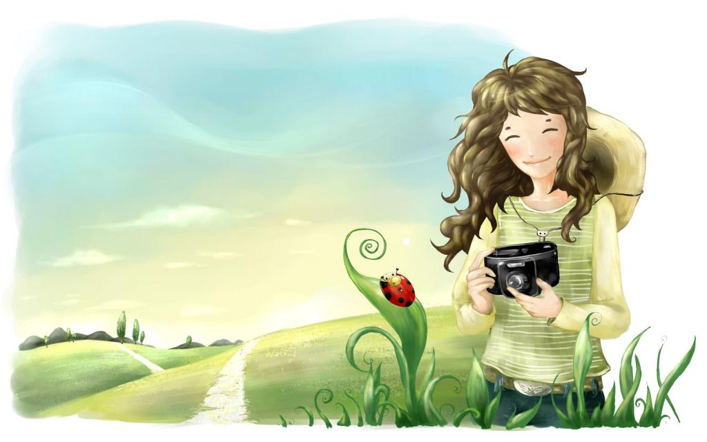 有孩子的风景图片