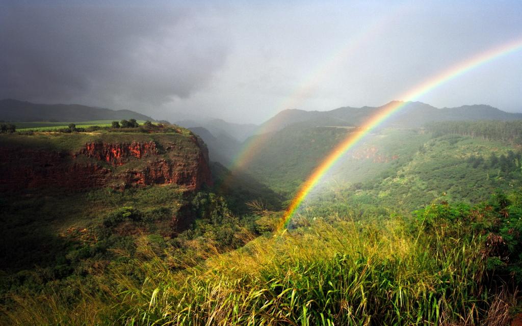美丽七彩虹风景