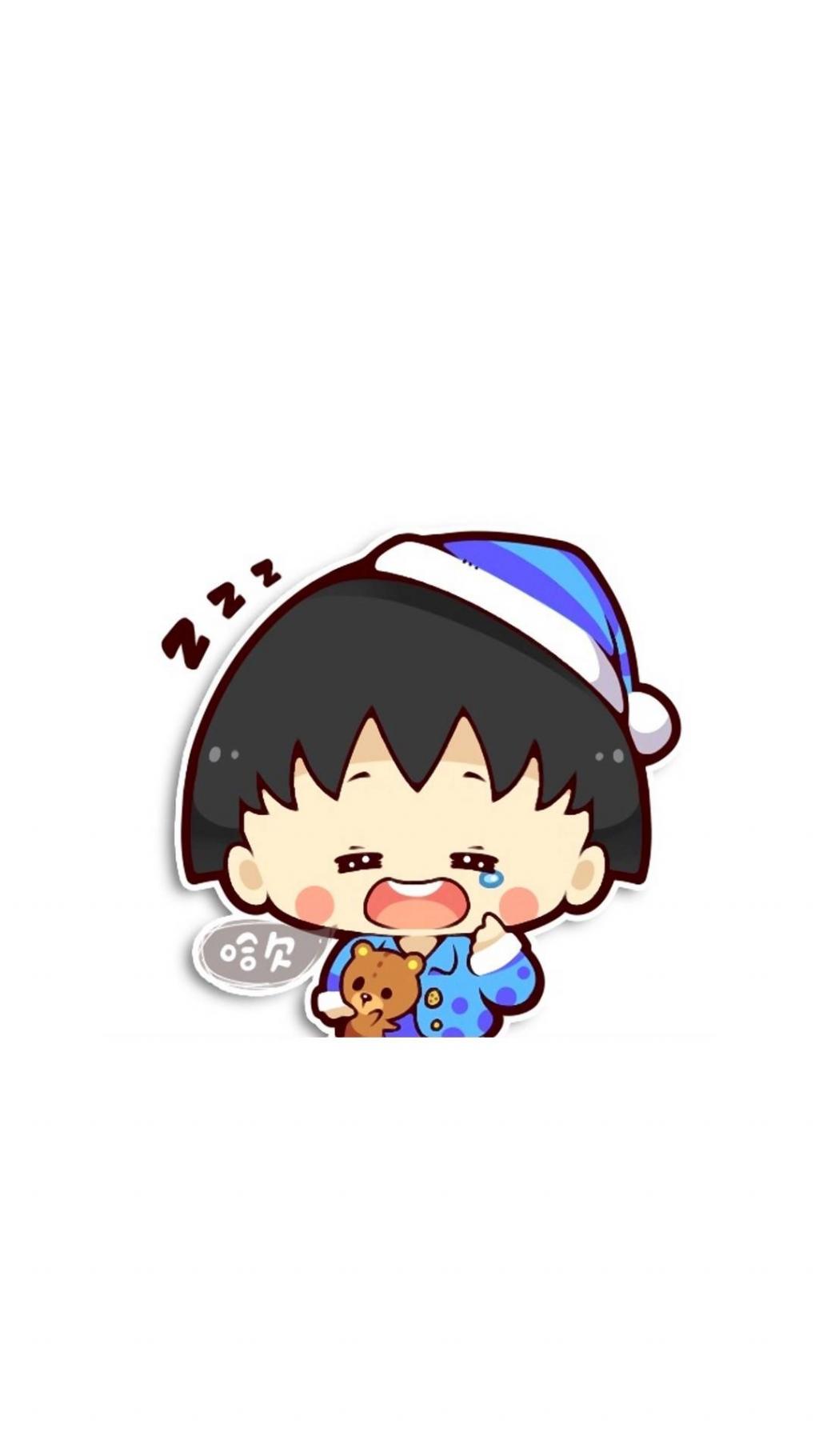 小丸子白色背景