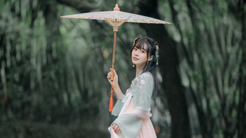 清纯汉服古装美女