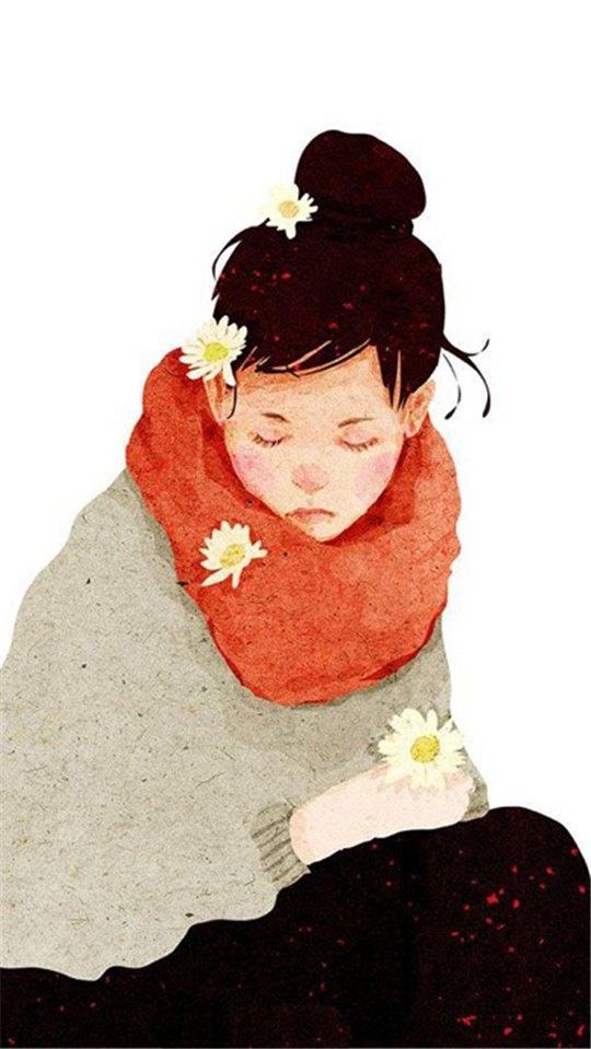 七夕文艺手绘卡通情侣