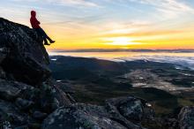 一个人孤独的领略自然风景