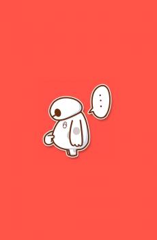 暖男大白表情图片手机壁纸-5