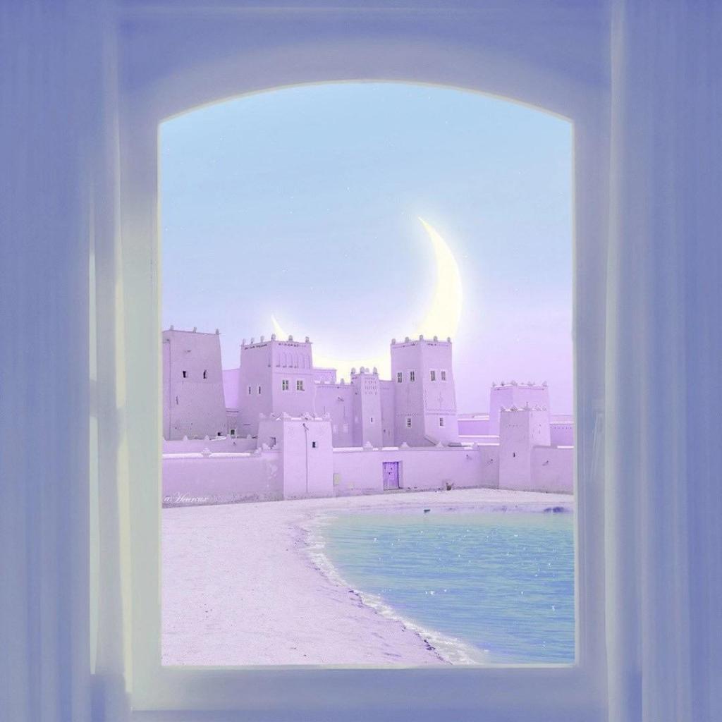 少女心浪漫治愈系弯月创意摄影