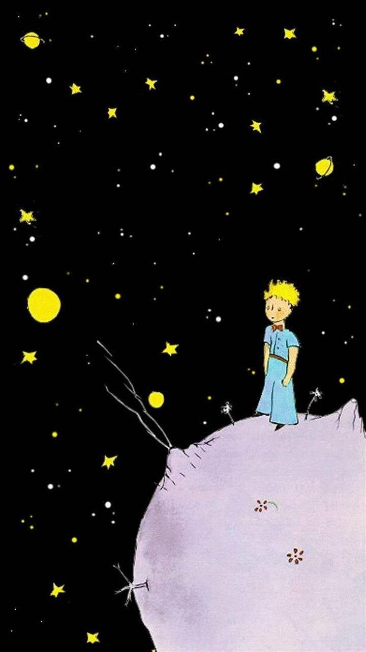 手绘可爱小王子背景