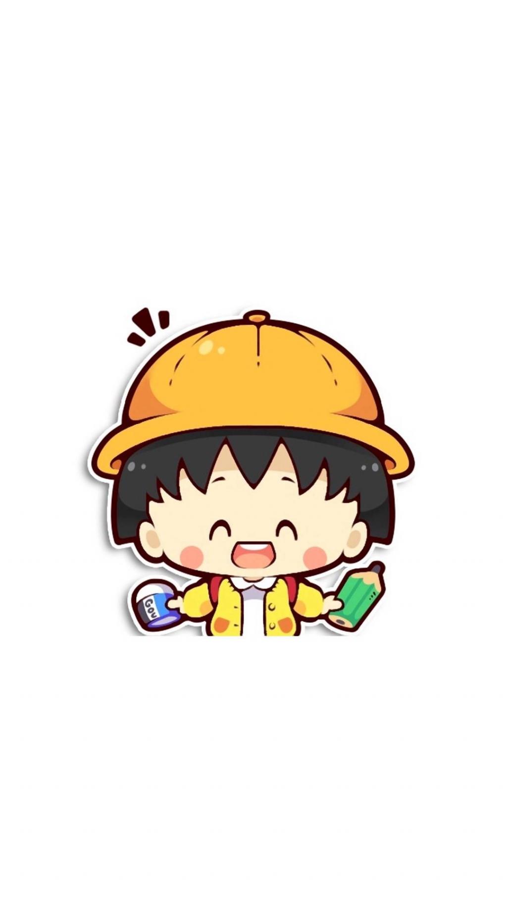 小丸子白色背景