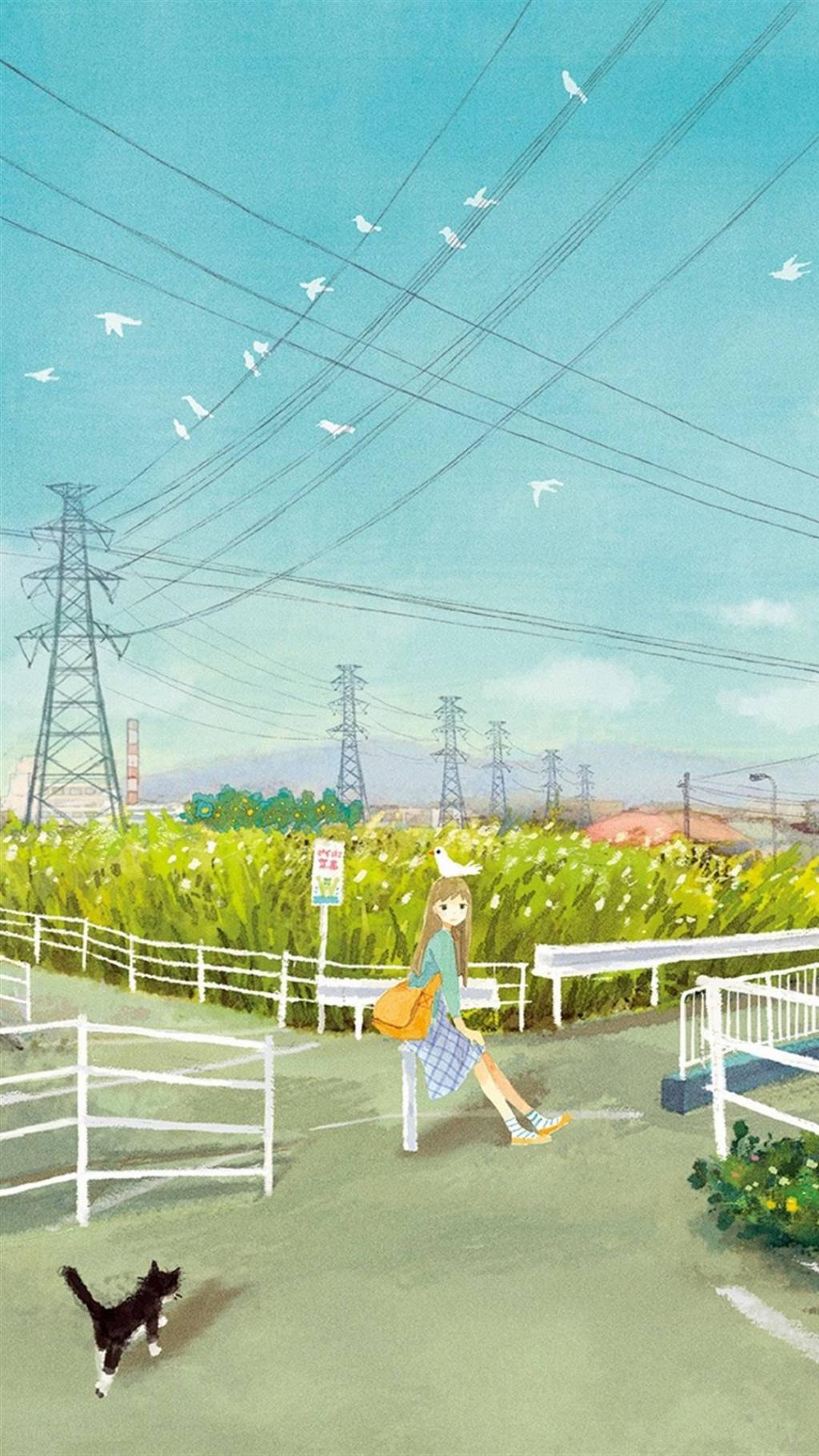 日本唯美女生插画