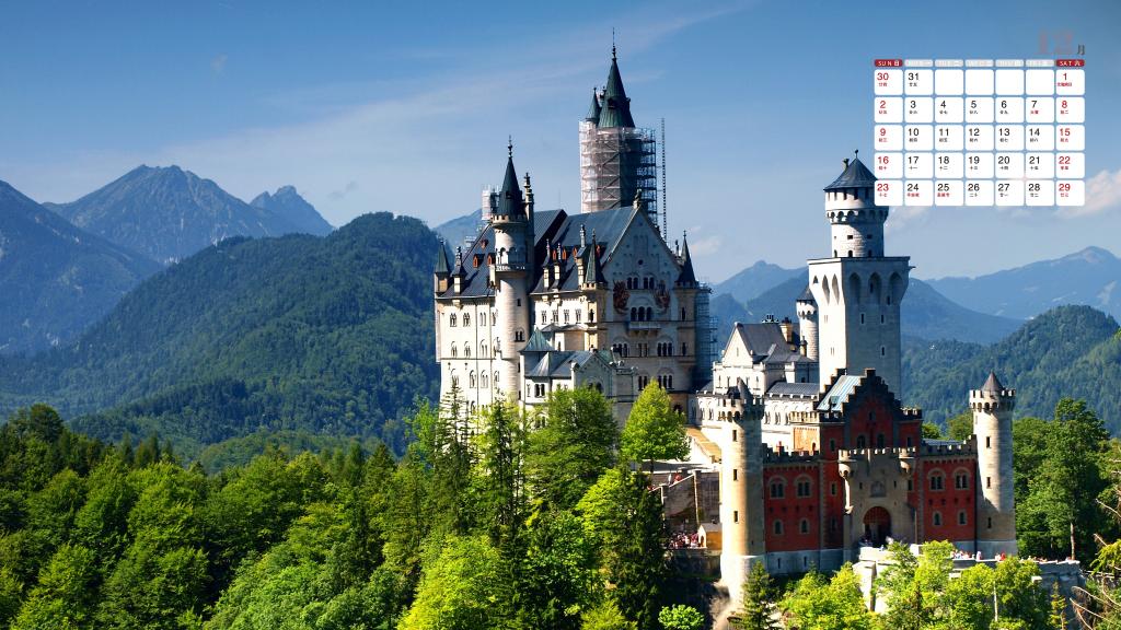 2018年12月童话般的新天鹅堡日历