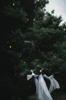 古风少女甜美可爱户外写真-6