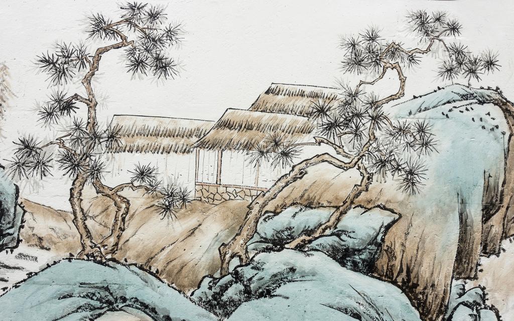 山水水墨画