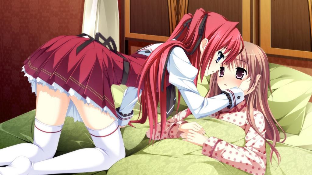 少女编织爱的画布图片