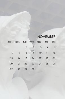 小清新简约纯白11月日历-4