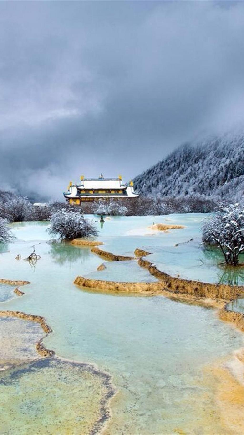 四川黄龙自然美景