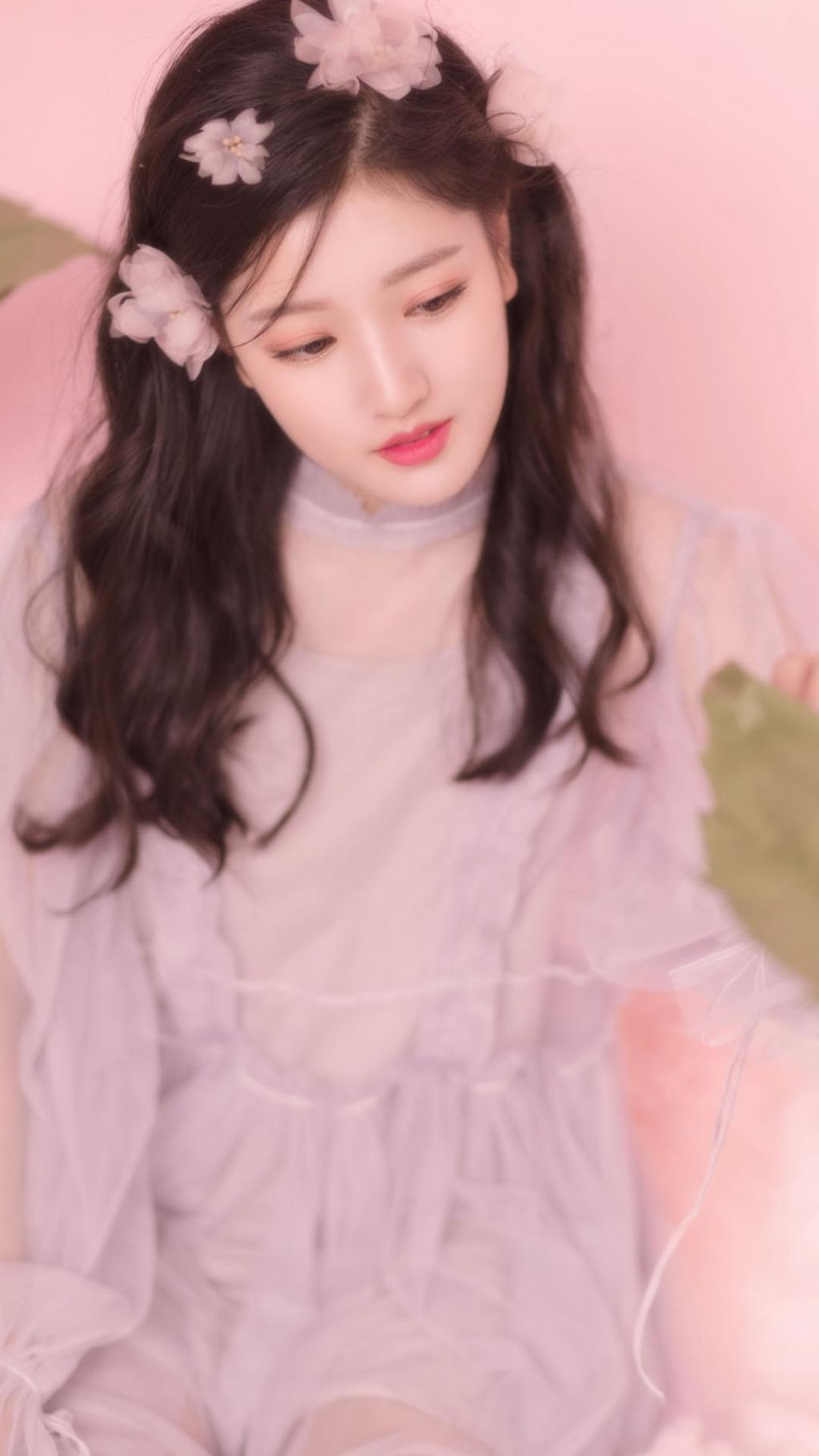 唯美粉色系少女