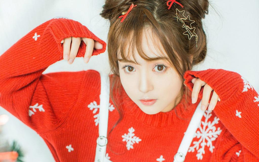 甜美圣诞少女