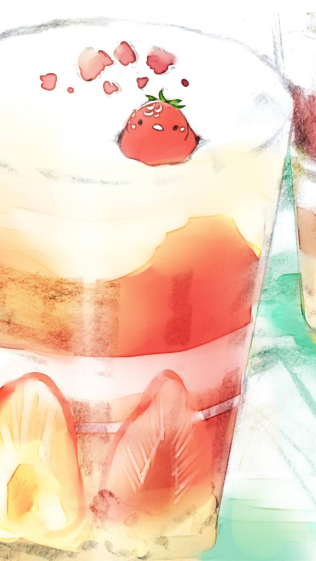 手绘水彩可爱小鸟插画