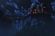 Digital三维夜晚城堡唯美风景