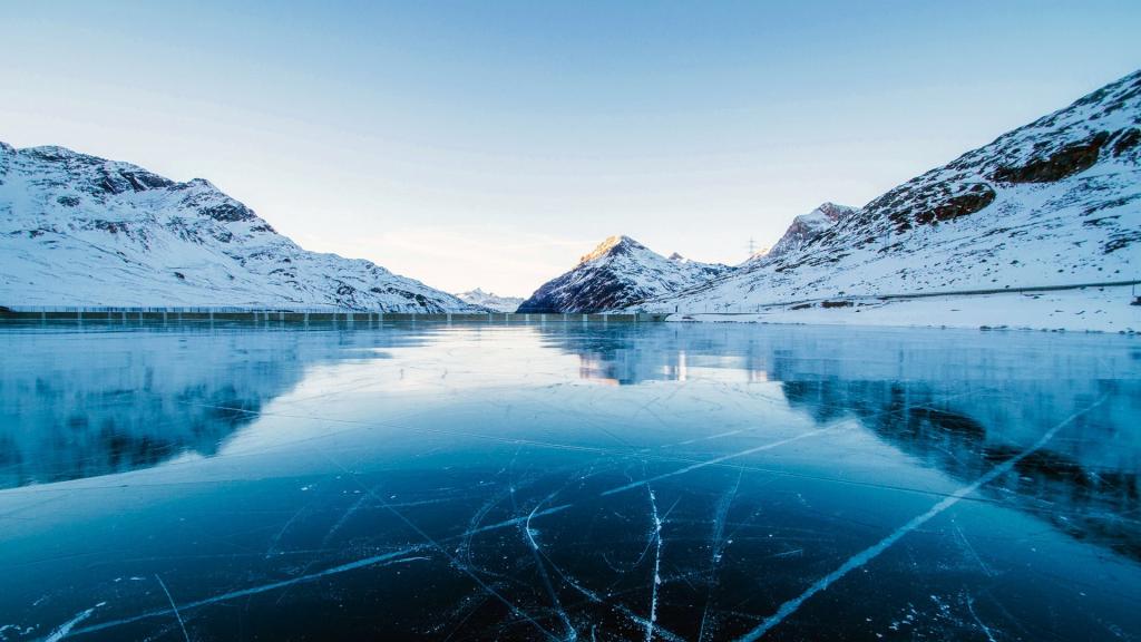 唯美冰川冰山雪景