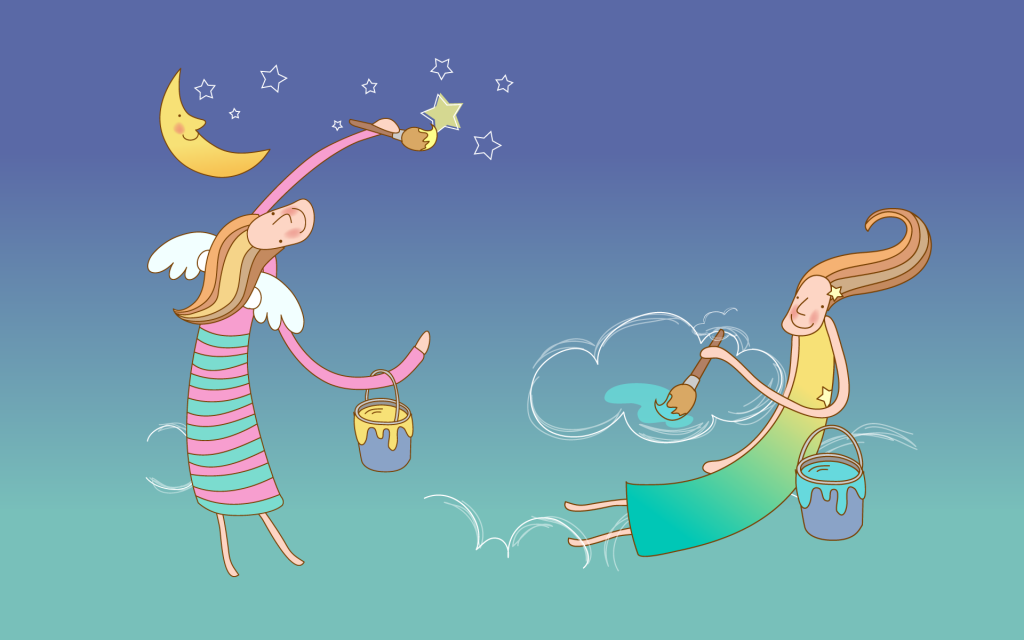 矢量卡通梦幻精灵