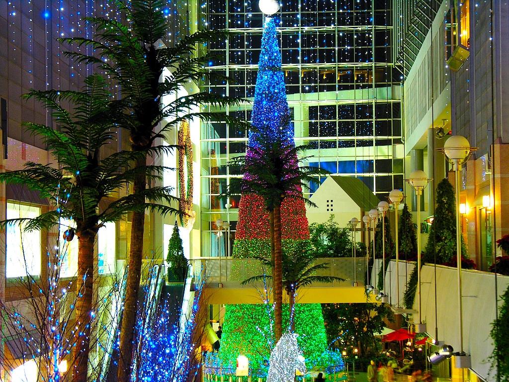 圣诞绚丽多彩夜景