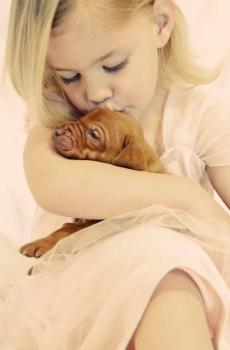 欧美孩童与宠物玩耍-5