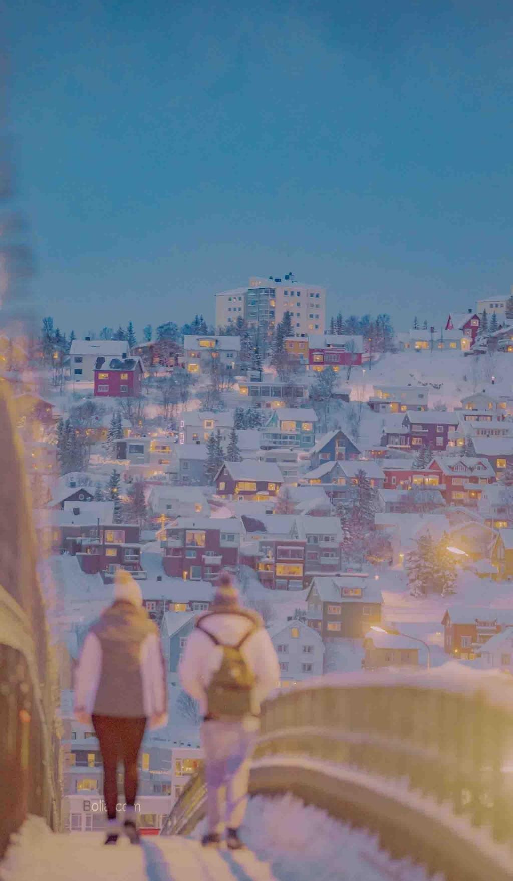 北极圈唯美迷人冬天雪景