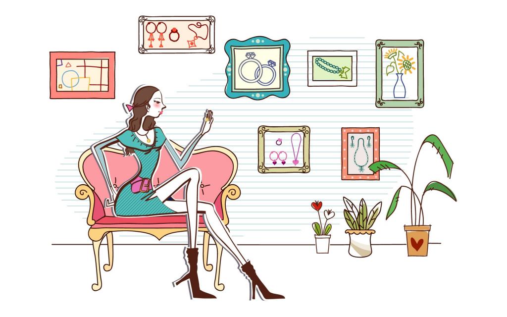 时尚优雅购物女性