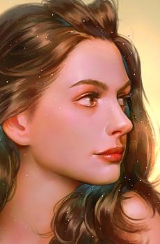 手绘唯美女生插画-3