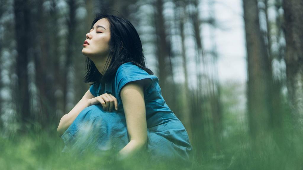 清纯美女唯美自然文艺气质森林仙气写真