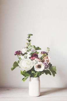 清新花卉插花锁屏-1