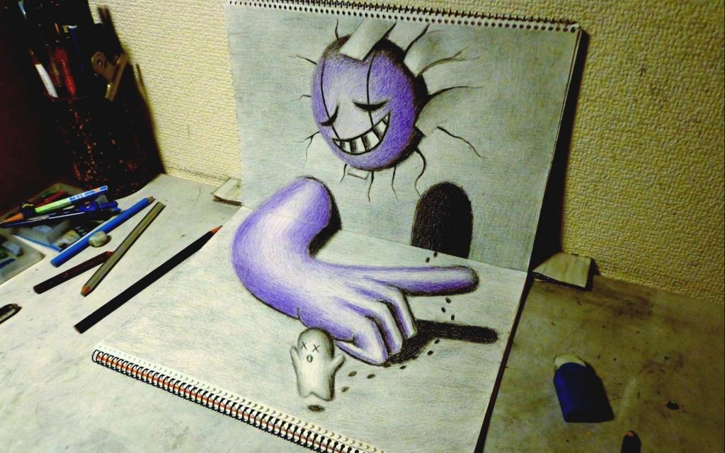 独特的3D手绘三维创意设计