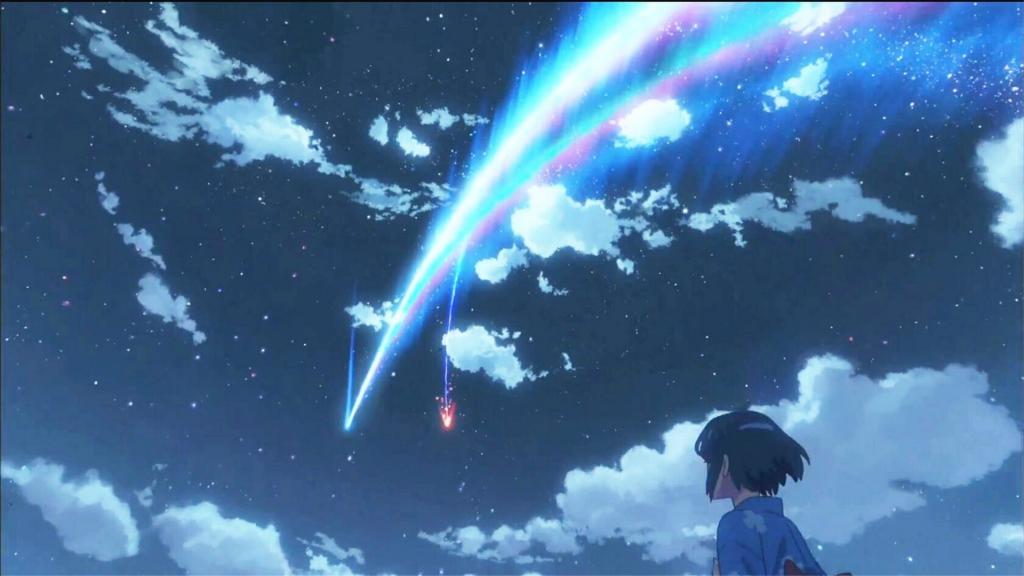 《你的名字》流星划过天空