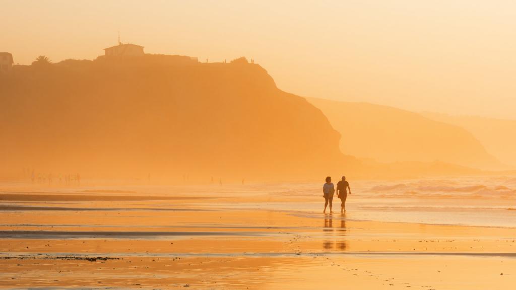 唯美海滩黄昏风景