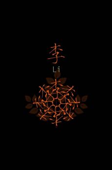创意个性文字姓氏黑色背景-1