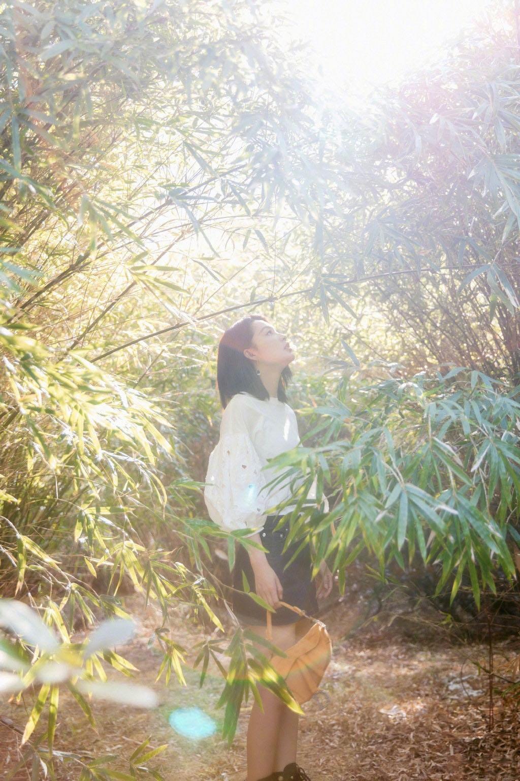 李沁竹林唯美小清新意境魅力写真