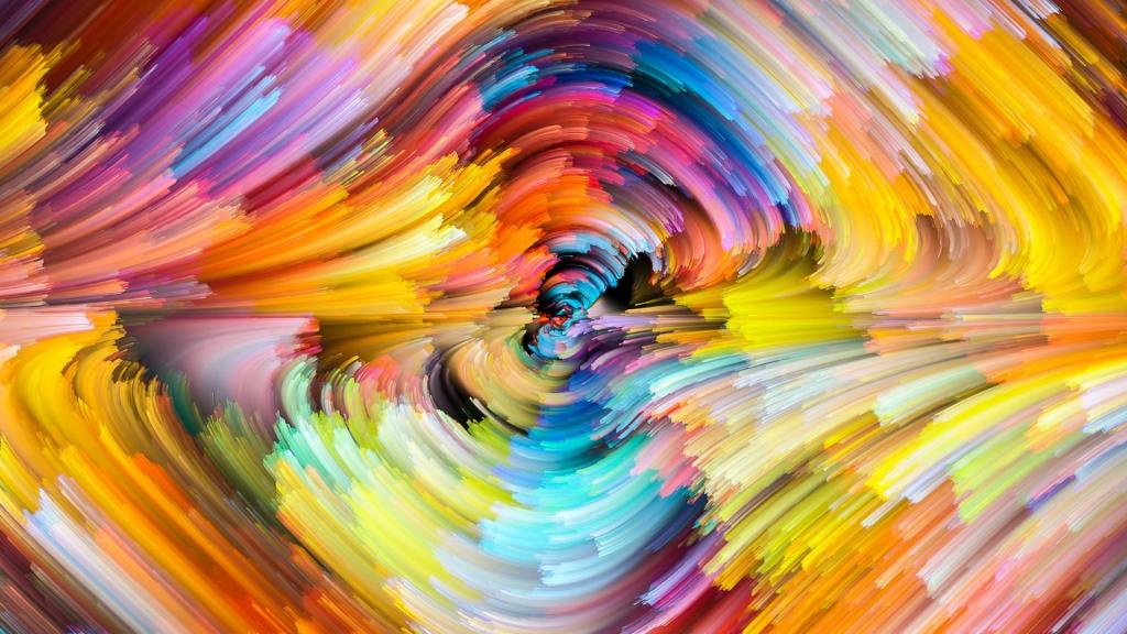 色彩缤纷抽象艺术插画